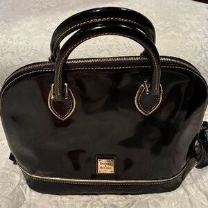 Dooney & Bourke Glossy Black Satchel
